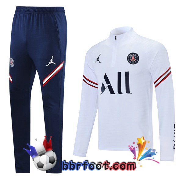 Survetement Foot JORDAN Paris PSG Blanc 21/22