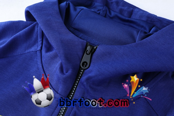 Veste A Capuche Survetement Foot FC Barcelone Bleu Rouge Noir 21/22