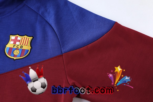 Veste A Capuche Survetement Foot FC Barcelone Bleu Rouge Noir 21/22
