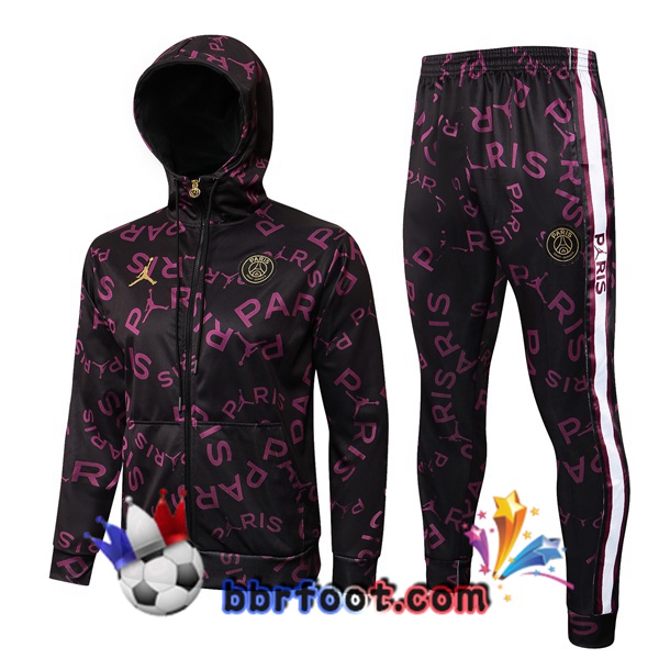 Veste A Capuche Survetement Foot JORDAN Paris PSG Pourpre 21/22 Veste A Capuche Survetement Foot JORDAN Paris PSG Pourpre 21/22