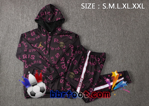 Veste A Capuche Survetement Foot JORDAN Paris PSG Pourpre 21/22