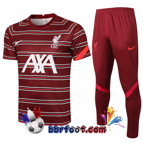 Ensemble Training T-Shirts FC Liverpool + Pantalon Rouge 21/22