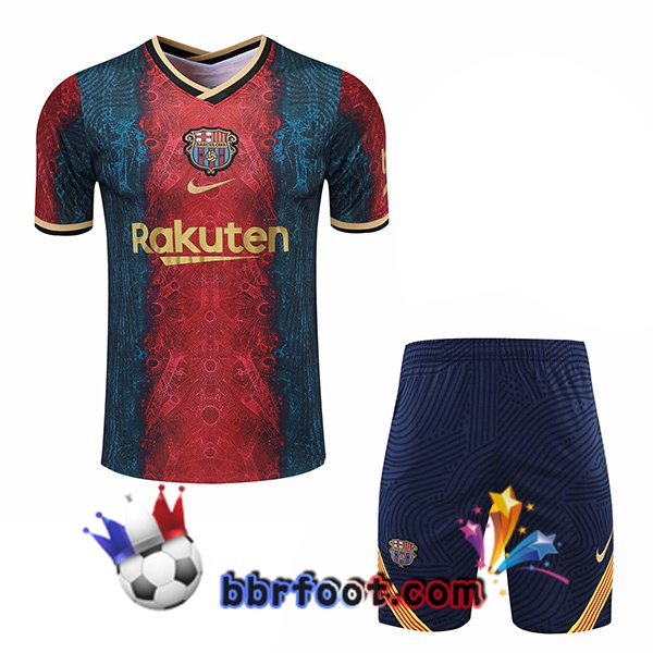 Ensemble Training T-Shirts FC Barcelone + Shorts Bleu 21/22