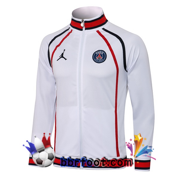 Veste Foot JORDAN Paris PSG Blanc 21/22