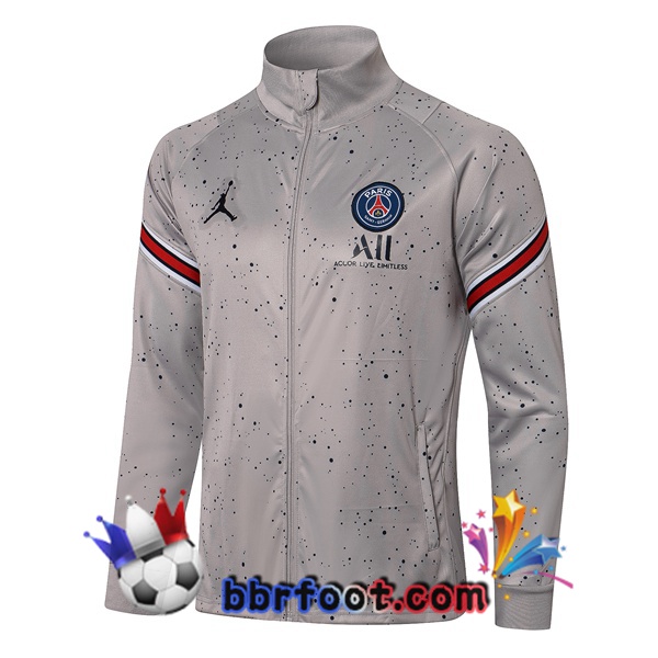 Veste Foot JORDAN Paris PSG Gris 21/22
