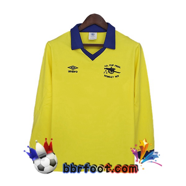 1971-1979 Arsenal Exterieur Retro Maillot de Foot Manche Longue Jaune