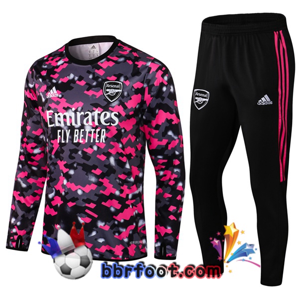 Survetement Foot Arsenal Pourpre Gris 21/22