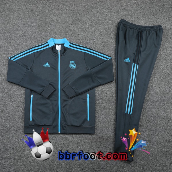 Veste Survetement Foot Real Madrid Gris 21/22