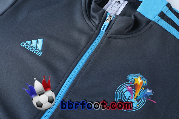 Veste Survetement Foot Real Madrid Gris 21/22