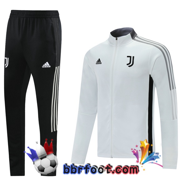 Veste Survetement Foot Juventus Blanc 21/22