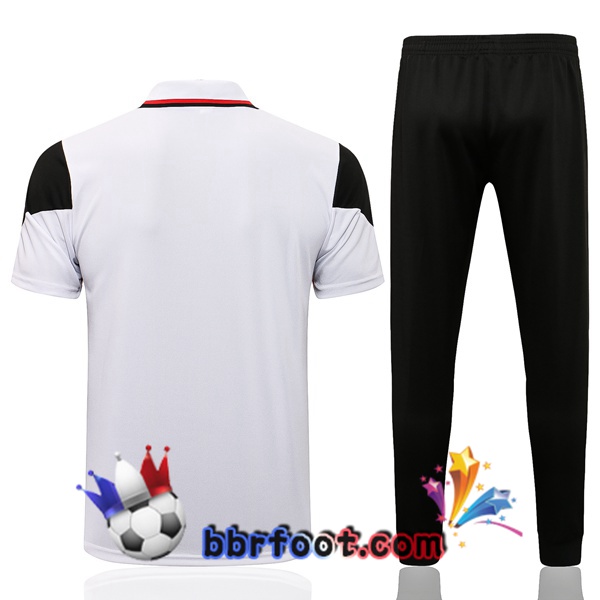 Polo Foot AC Milan + Pantalon Blanc 21/22
