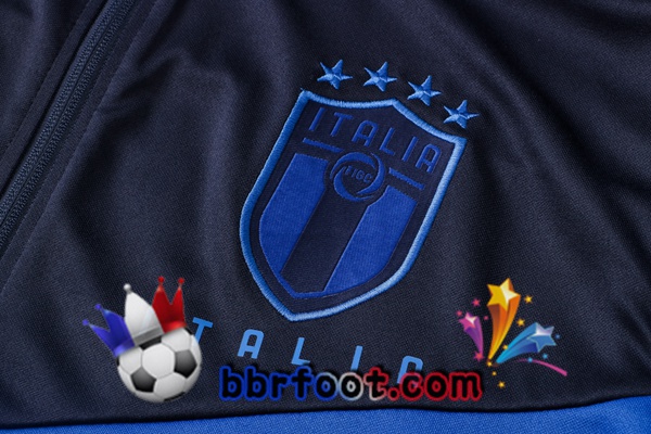 Veste Survetement Foot Italie Bleu 21/22