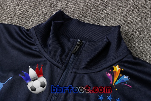 Veste Survetement Foot Italie Bleu 21/22