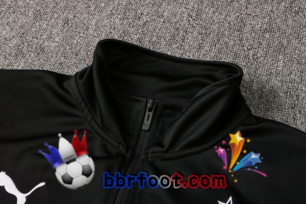 Veste Survetement Foot AC Milan Rouge Noir 21/22