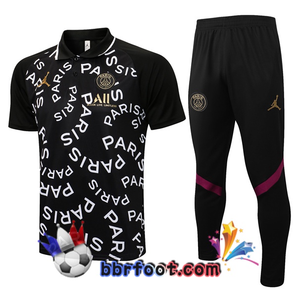 Polo Foot JORDAN Paris PSG + Pantalon Noir 21/22