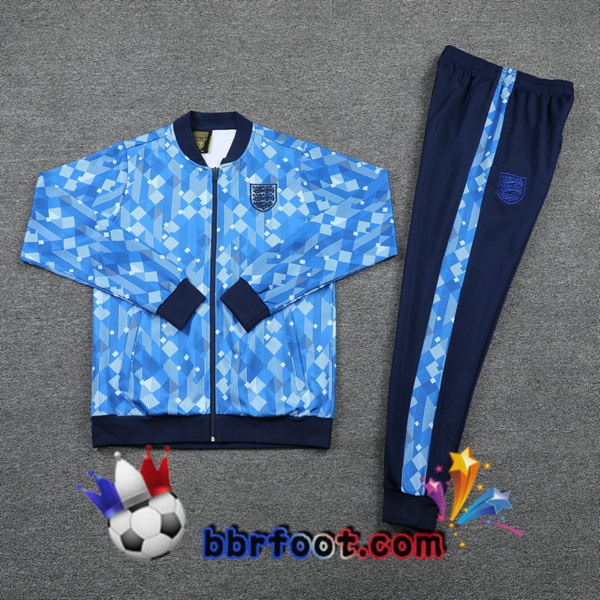 Veste Survetement Foot Angleterre Bleu 21/22