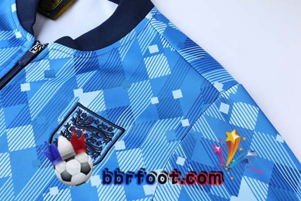 Veste Survetement Foot Angleterre Bleu 21/22