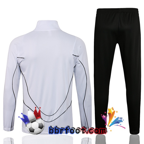 Veste Survetement Foot JORDAN Paris PSG Blanc 21/22