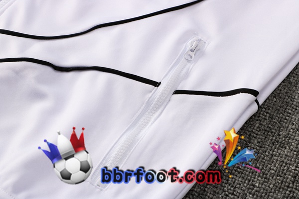 Veste Survetement Foot JORDAN Paris PSG Blanc 21/22