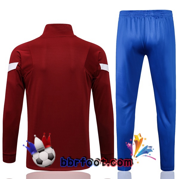 Veste Survetement Foot FC Barcelone Rouge 21/22