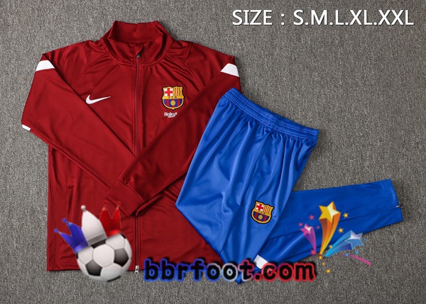 Veste Survetement Foot FC Barcelone Rouge 21/22