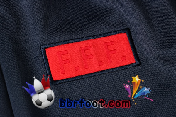 Veste A Capuche Survetement Foot France Bleu Royal 21/22
