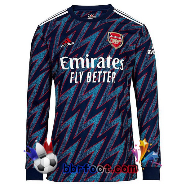 Maillot Foot Arsenal Third Manche Longue Bleu 21/22
