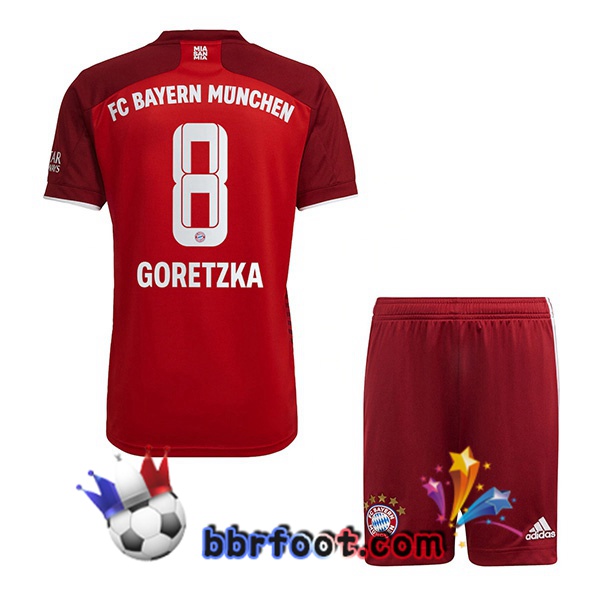 Maillot Foot Bayern Munich (Goretzka 8) Enfant Domicile 21/22