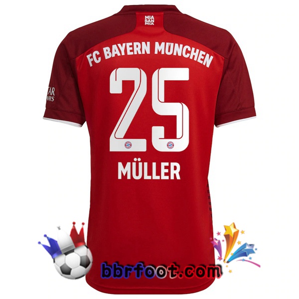 Maillot Foot Bayern Munich (Müller 25) Domicile 21/22