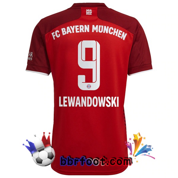 Maillot Foot Bayern Munich (Lewandowski 9) Domicile 21/22