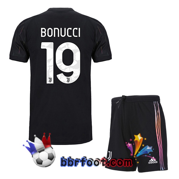 Maillot Foot Juventus (BONUCCI 19) Enfant Exterieur 21/22