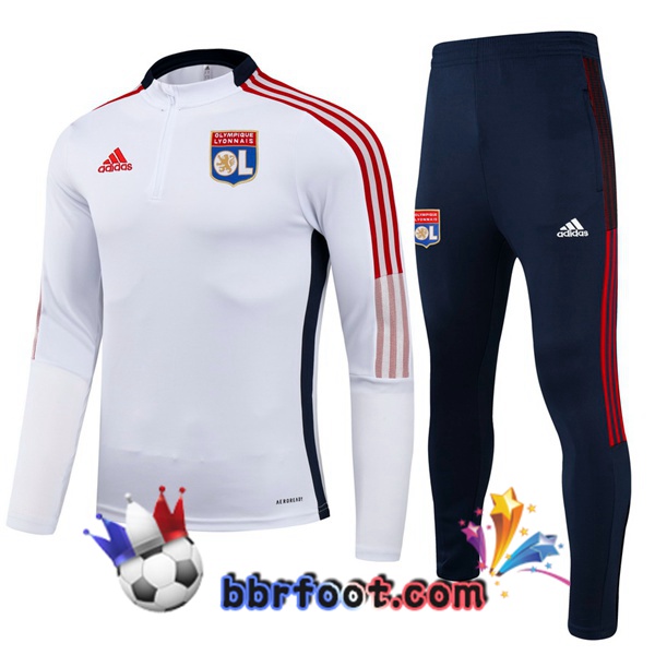 Survetement Foot Lyon OL Blanc 21/22