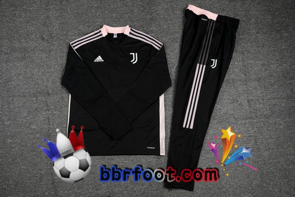 Survetement Foot Juventus Noir Rose 21/22