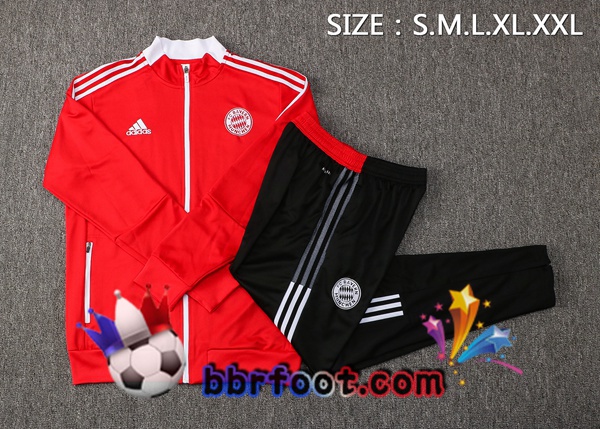 Veste Survetement Foot Bayern Munich Rouge 21/22