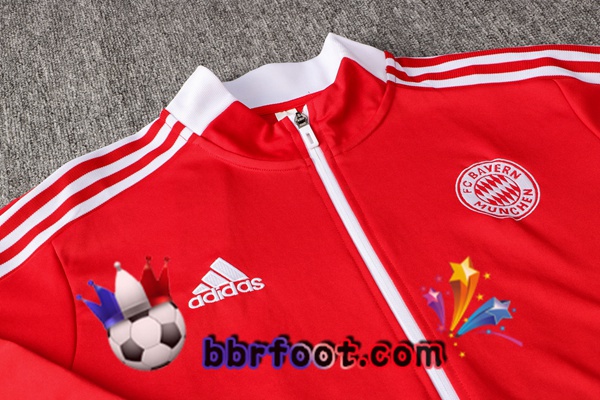 Veste Survetement Foot Bayern Munich Rouge 21/22