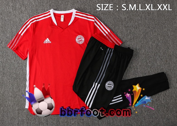 Training T-Shirts Bayern Munich + Pantalon Rouge 21/22