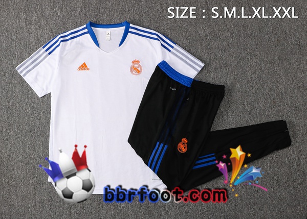 Training T-Shirts Real Madrid + Pantalon Blanc 21/22