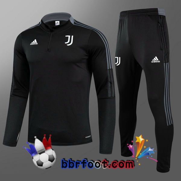 Survetement Foot Juventus Enfant Noir 21/22 Survetement Foot Juventus Enfant Noir 21/22