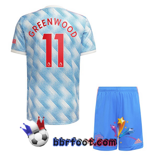 Maillot Foot Manchester United (Greenwood 11) Enfant Exterieur 21/22