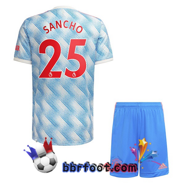 Maillot Foot Manchester United (Sancho 25) Enfant Exterieur 21/22