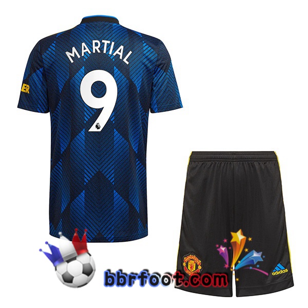 Maillot Foot Manchester United (Martial 9) Enfant Third 21/22