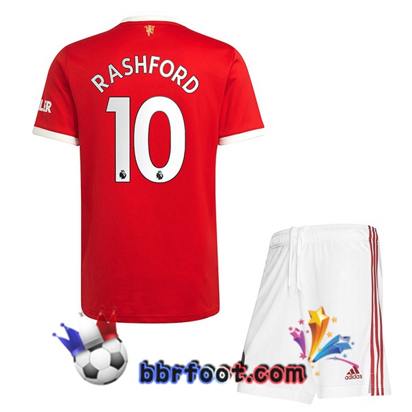 Maillot Foot Manchester United (Rashford 10) Enfant Domicile 21/22