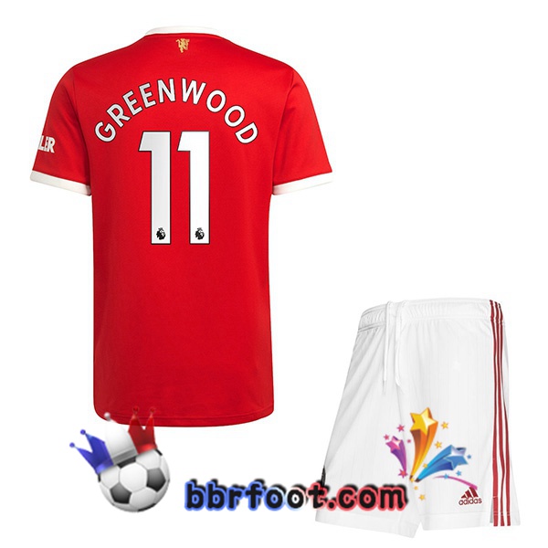 Maillot Foot Manchester United (Greenwood 11) Enfant Domicile 21/22