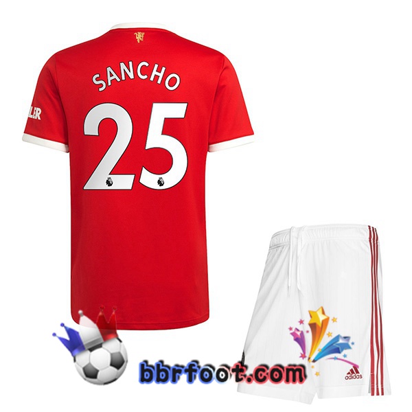 Maillot Foot Manchester United (Sancho 25) Enfant Domicile 21/22