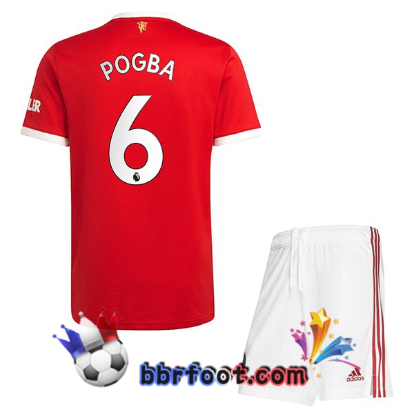Maillot Foot Manchester United (Pogba 6) Enfant Domicile 21/22