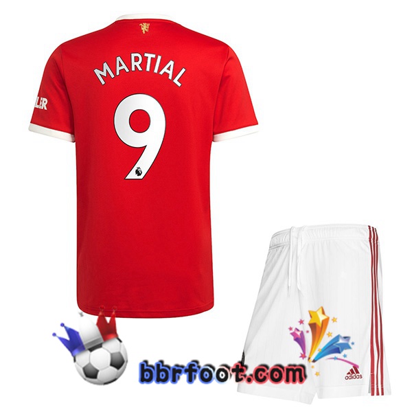 Maillot Foot Manchester United (Martial 9) Enfant Domicile 21/22