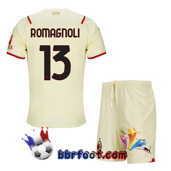 Maillot Foot AC Milan (ROMAGNOLI 13) Enfant Exterieur 21/22