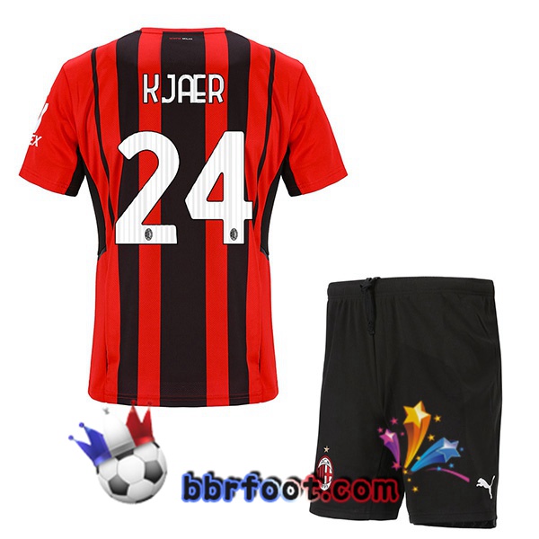 Maillot Foot AC Milan (KJÆR 24) Enfant Domicile 21/22