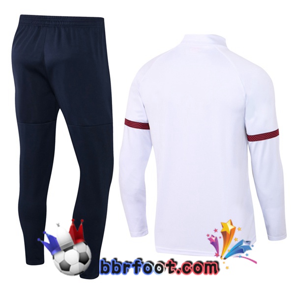 Survetement Foot Manchester City Blanc 21/22