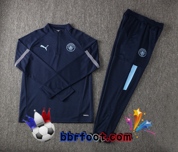 Survetement Foot Manchester City Bleu Royal 21/22